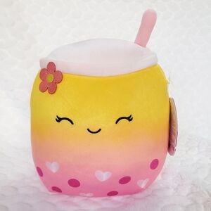 Bergit Squishmallows 8 Inch BNWT Valentines Day Boba Tea Plush Toy